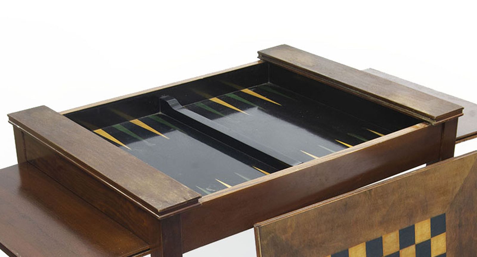 Mid 20th Century Argentine Wooden Game Table With Chess And Backgammon Board By Comte S. A. photo buy