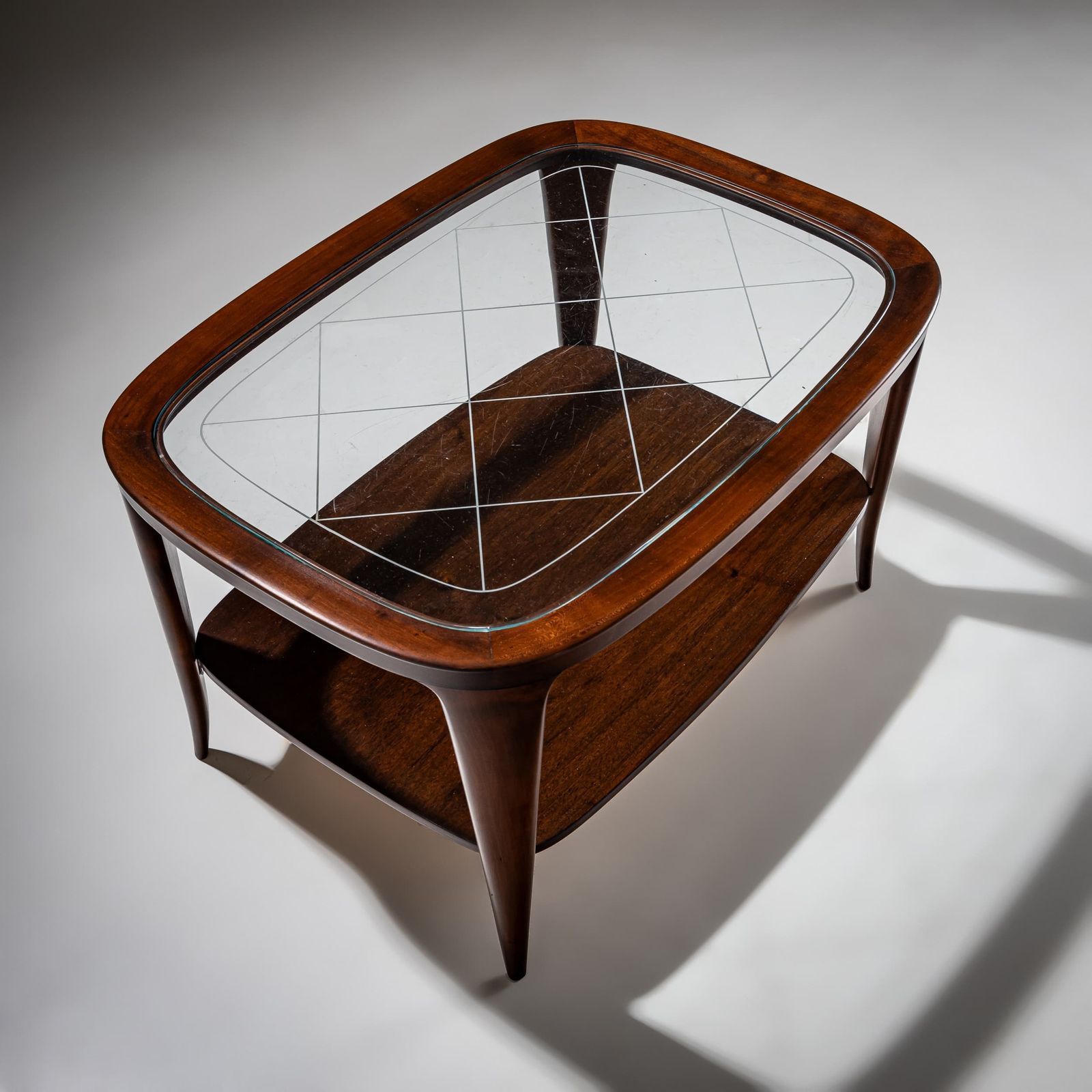 Coffee Table With Glass Top, Italy, Mid 20th Century photo vinterior