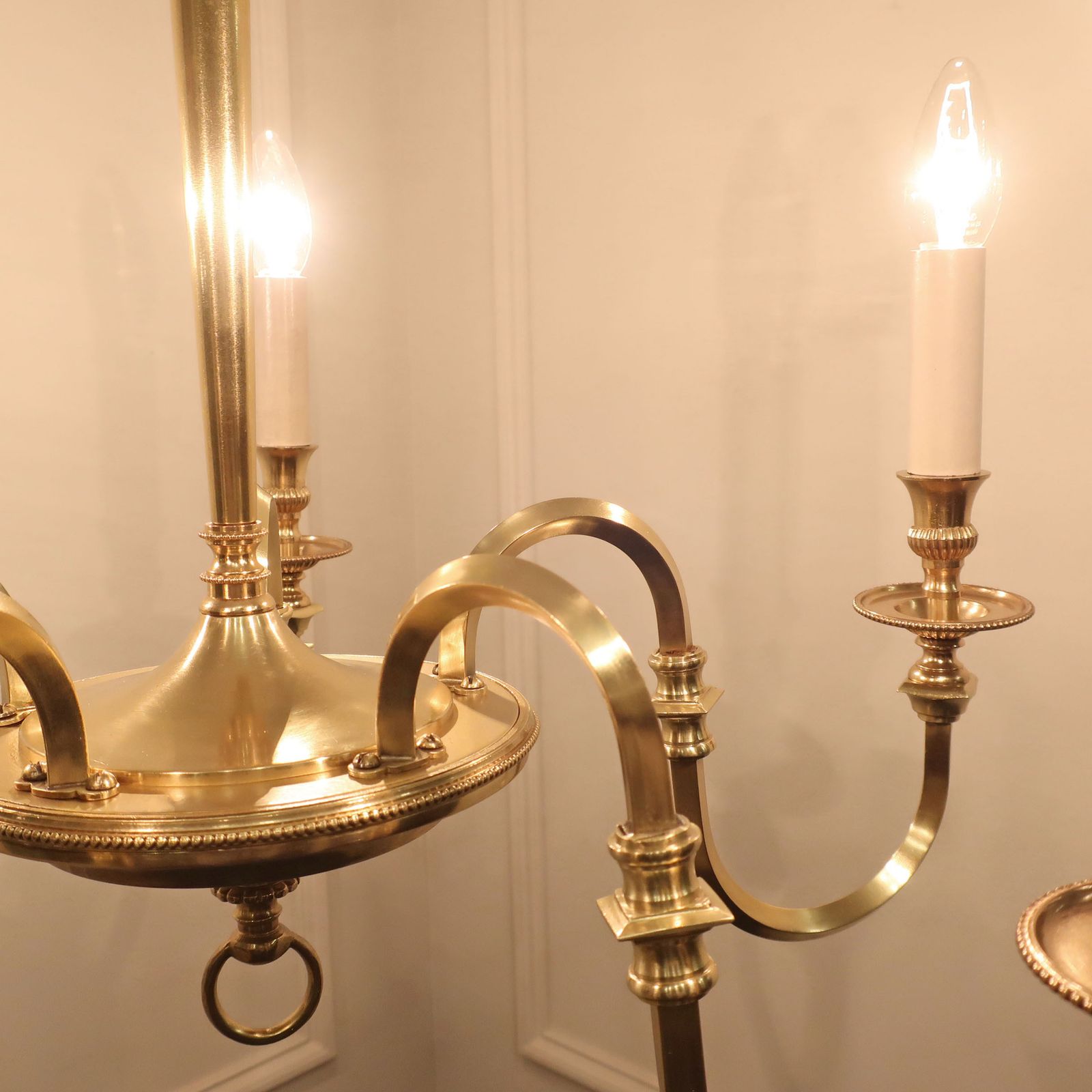 French Early 20th Century Gilt Bronze Five Arm Chandelier photo for sale