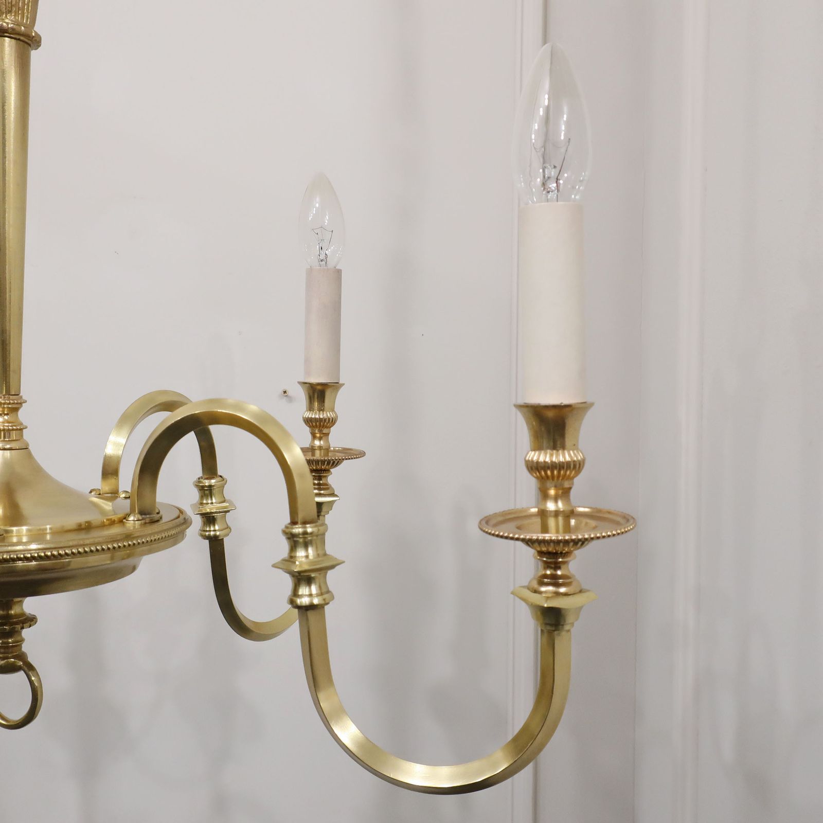 French Early 20th Century Gilt Bronze Five Arm Chandelier photo 1375.0