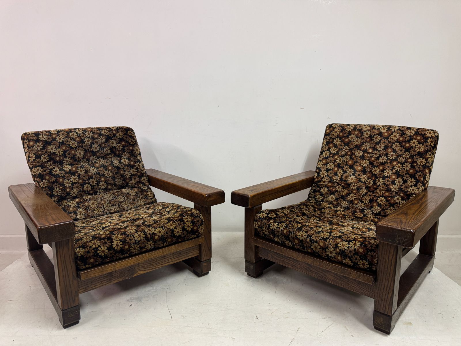 Pair Of 1960s Belgian Armchairs With Slatted Back photo vinterior