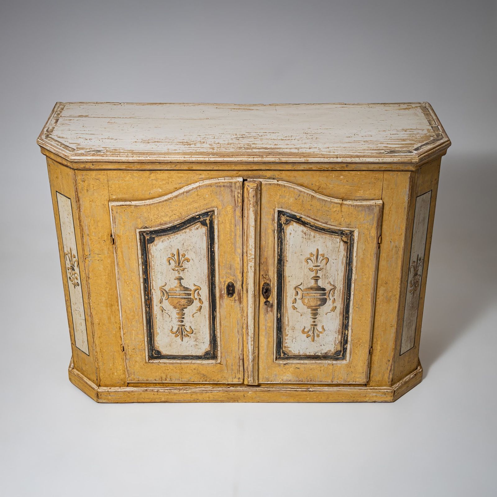 Yellow Baroque Sideboard, 18th Century photo vintage