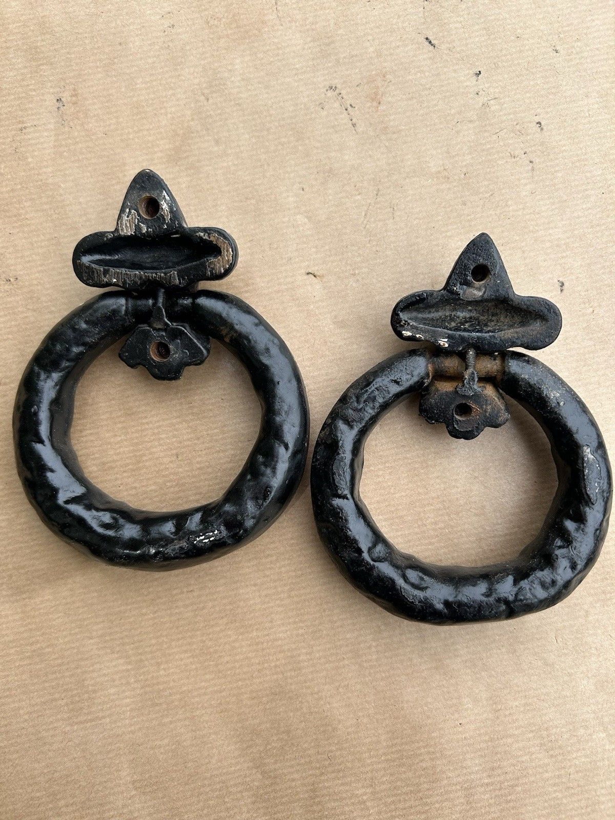 Antique Cast Iron Door Pull Handle’s Reclaimed Period Antique Refurbished Metal photo vinterior
