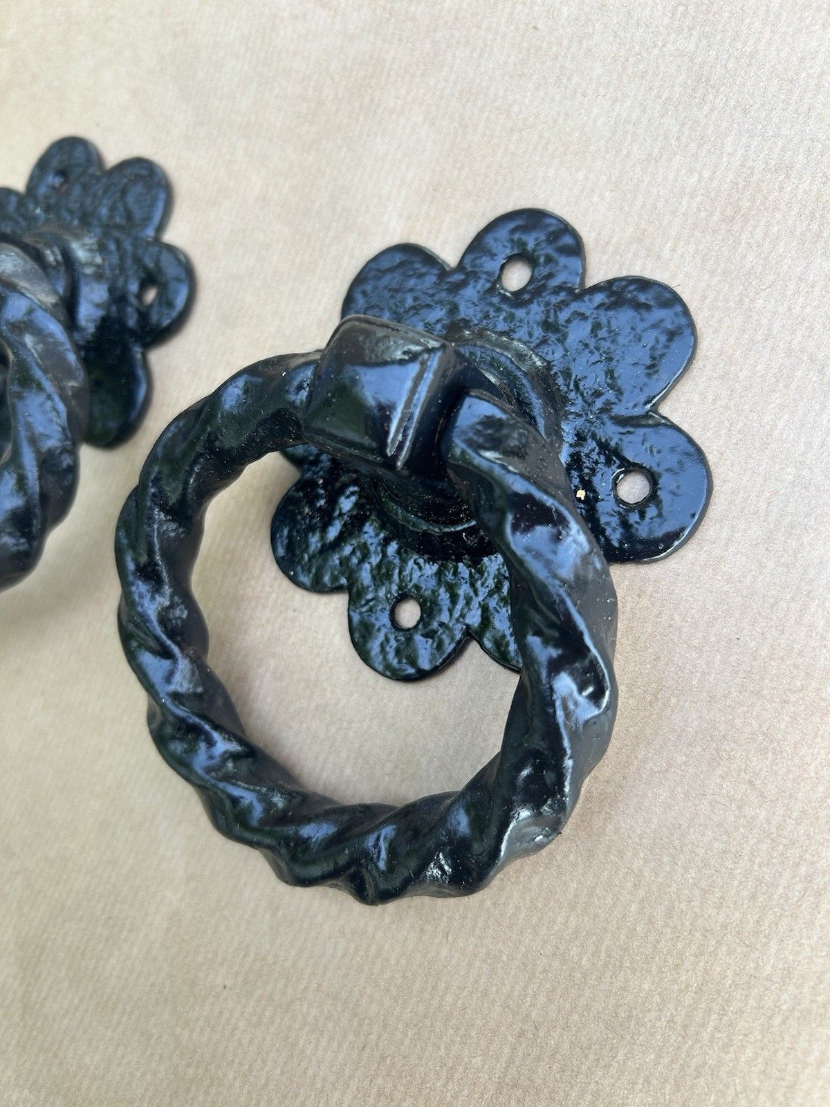 Antique Cast Iron Door Pull Handle’s Reclaimed Period Antique Refurbished Metal photo Home Fixtures