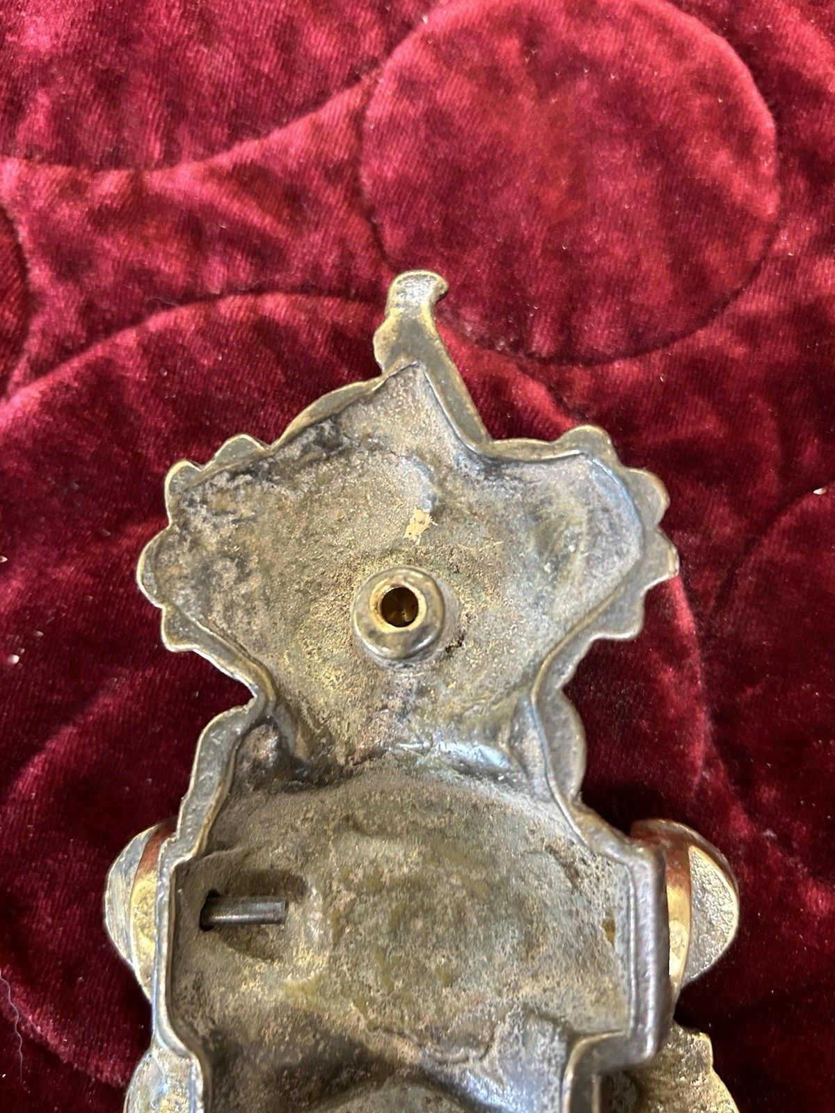 photo furniture Solid Brass Front Door Knocker Reclaimed Period Antique Metal Bolts Patinated