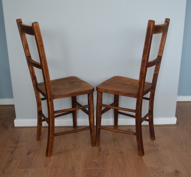 Pair Antique Elm And Beech Child's Chair's photo buy