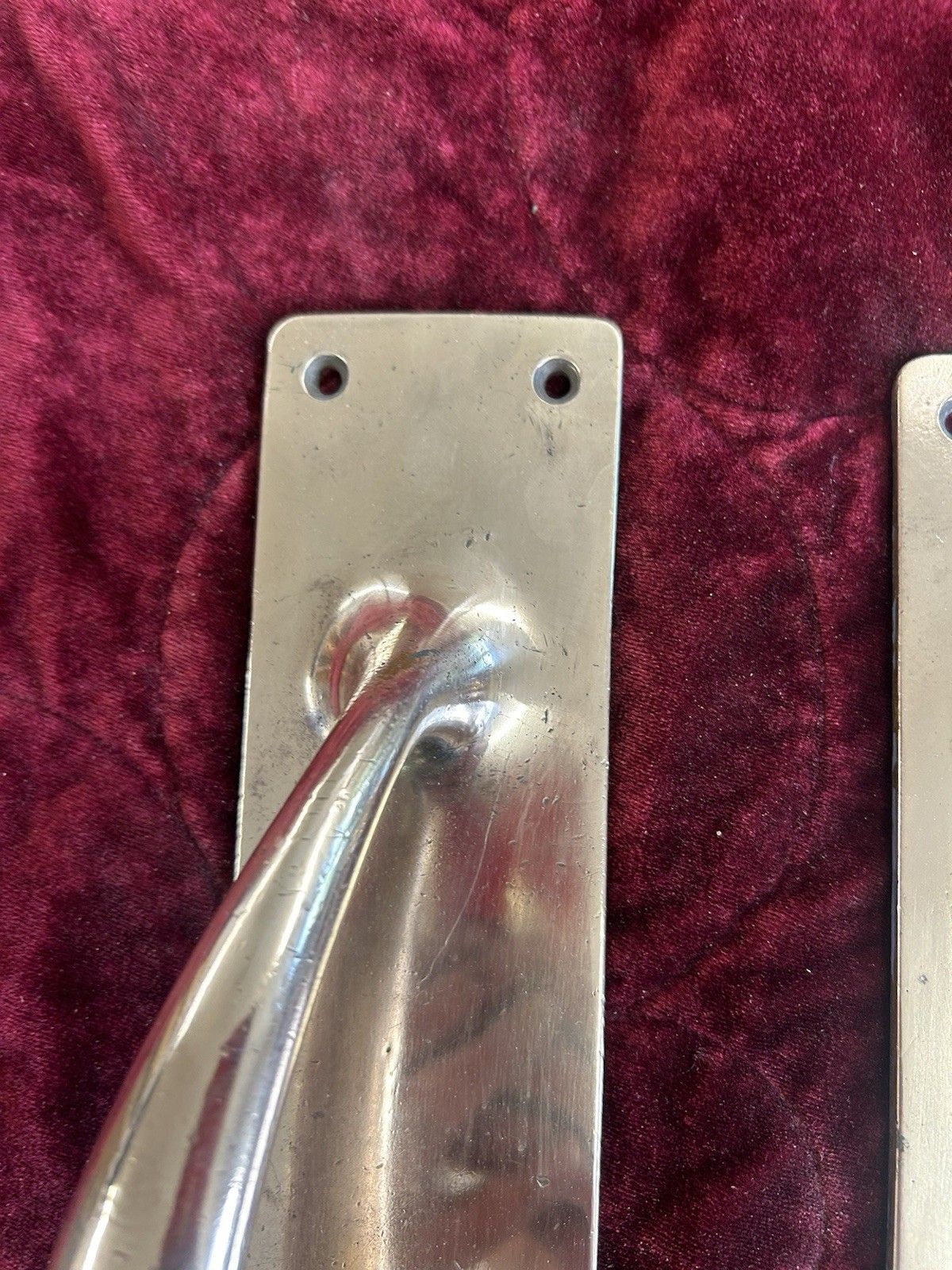 Large Bronze Door Handles Period Reclaimed Antique Metal Vic Edw Metal Pair Set photo 384.0