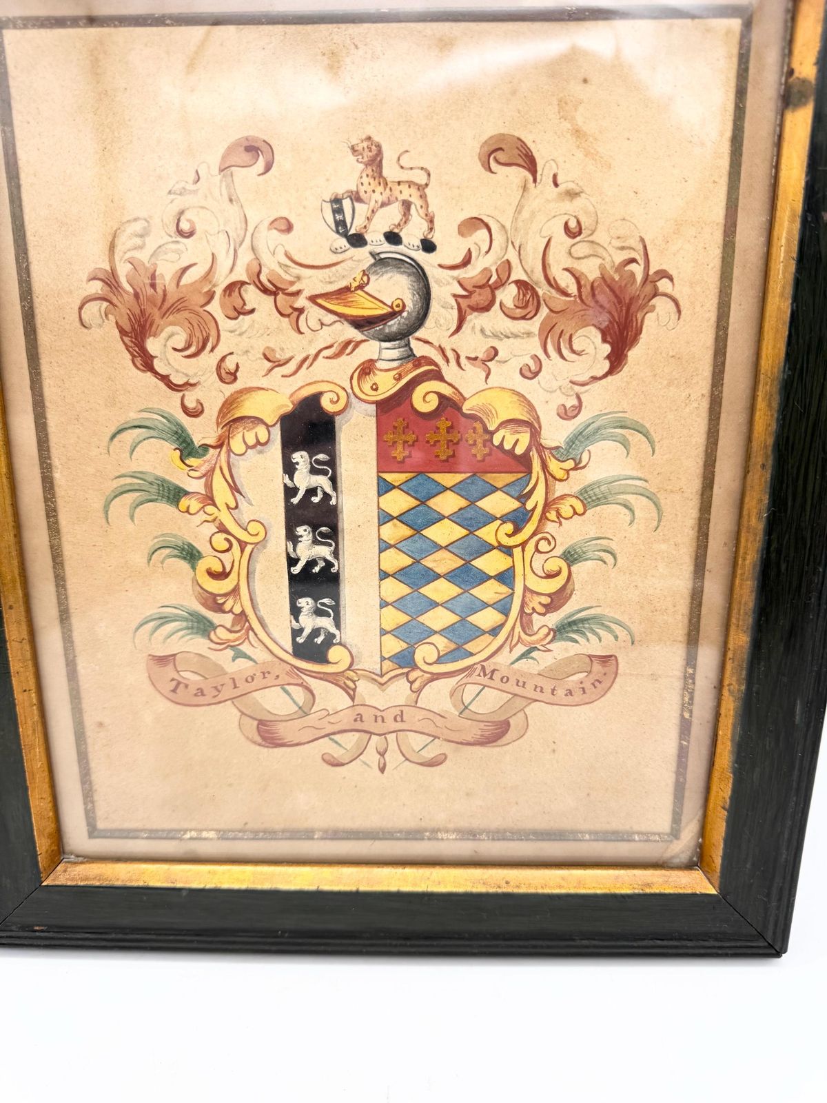Antique Watercolour Coats Of Arms, Wall Decor photo for sale