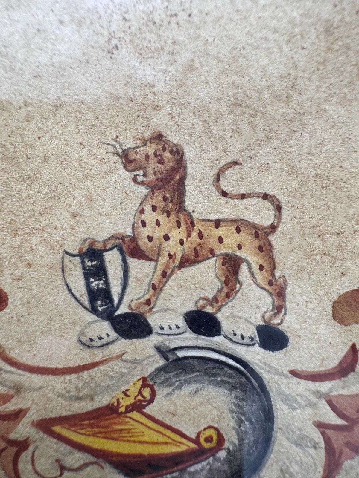photo for sale Antique Watercolour Coats Of Arms, Wall Decor