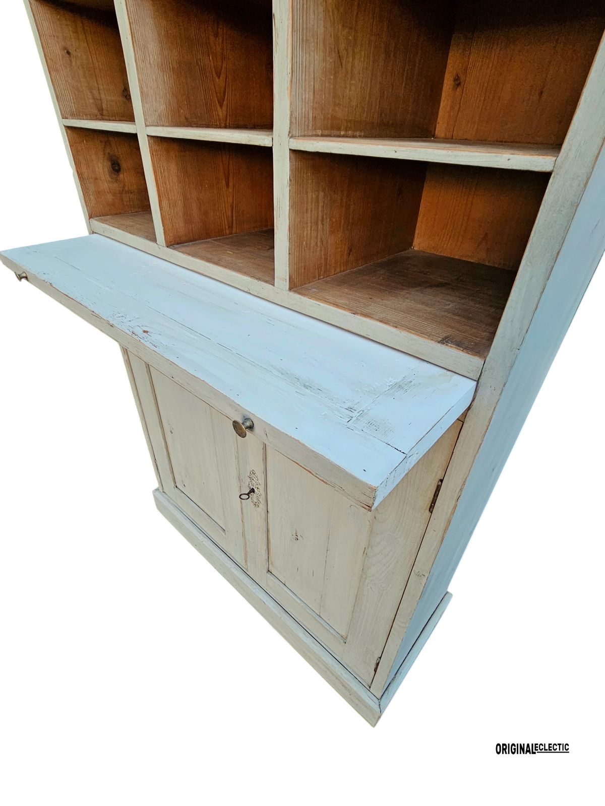 photo vinterior Antique French Haberdashery Cabinet With Pigeon Hole Shelving C1880