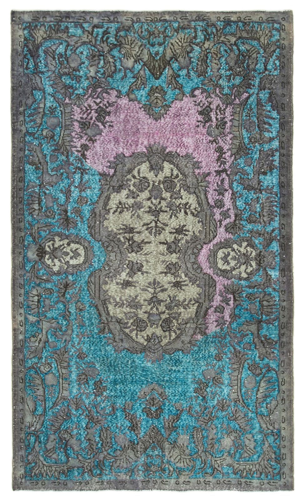 Handmade Grey Over Dyed Rug 163 Cm X 280 Cm