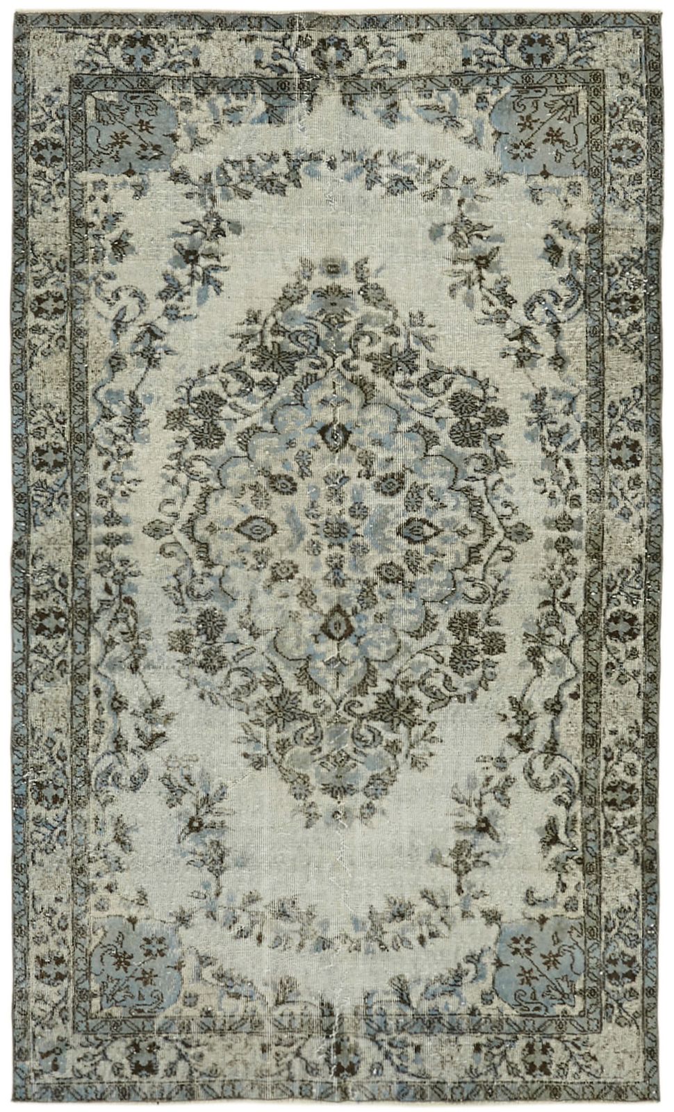 Handmade Blue Over Dyed Rug 160 Cm X 265 Cm