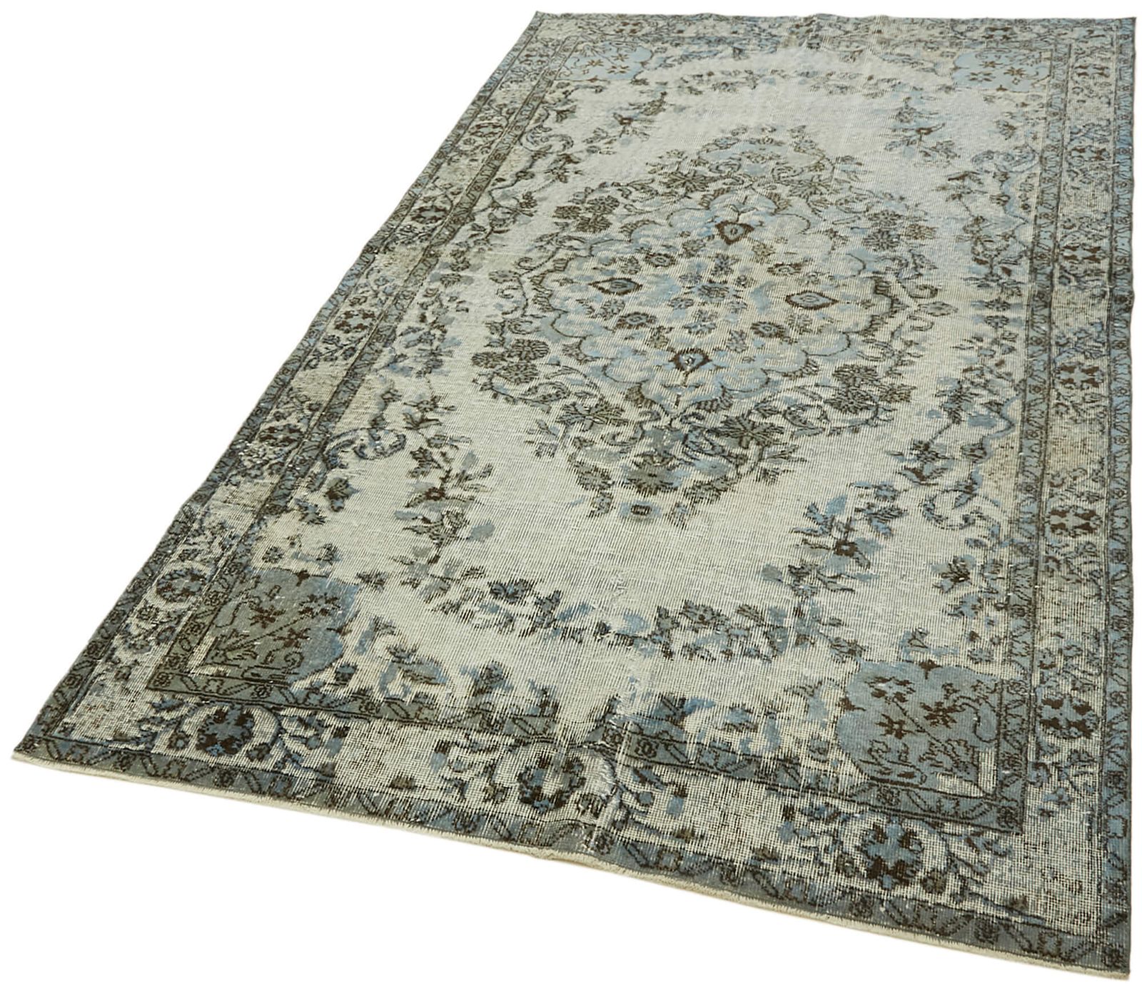 Handmade Blue Over Dyed Rug 160 Cm X 265 Cm photo for sale
