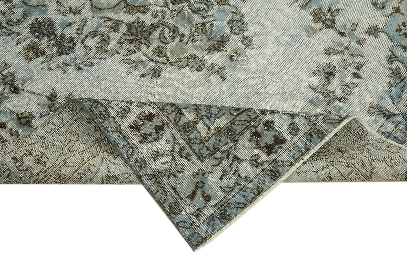 Handmade Blue Over Dyed Rug 160 Cm X 265 Cm photo vinterior
