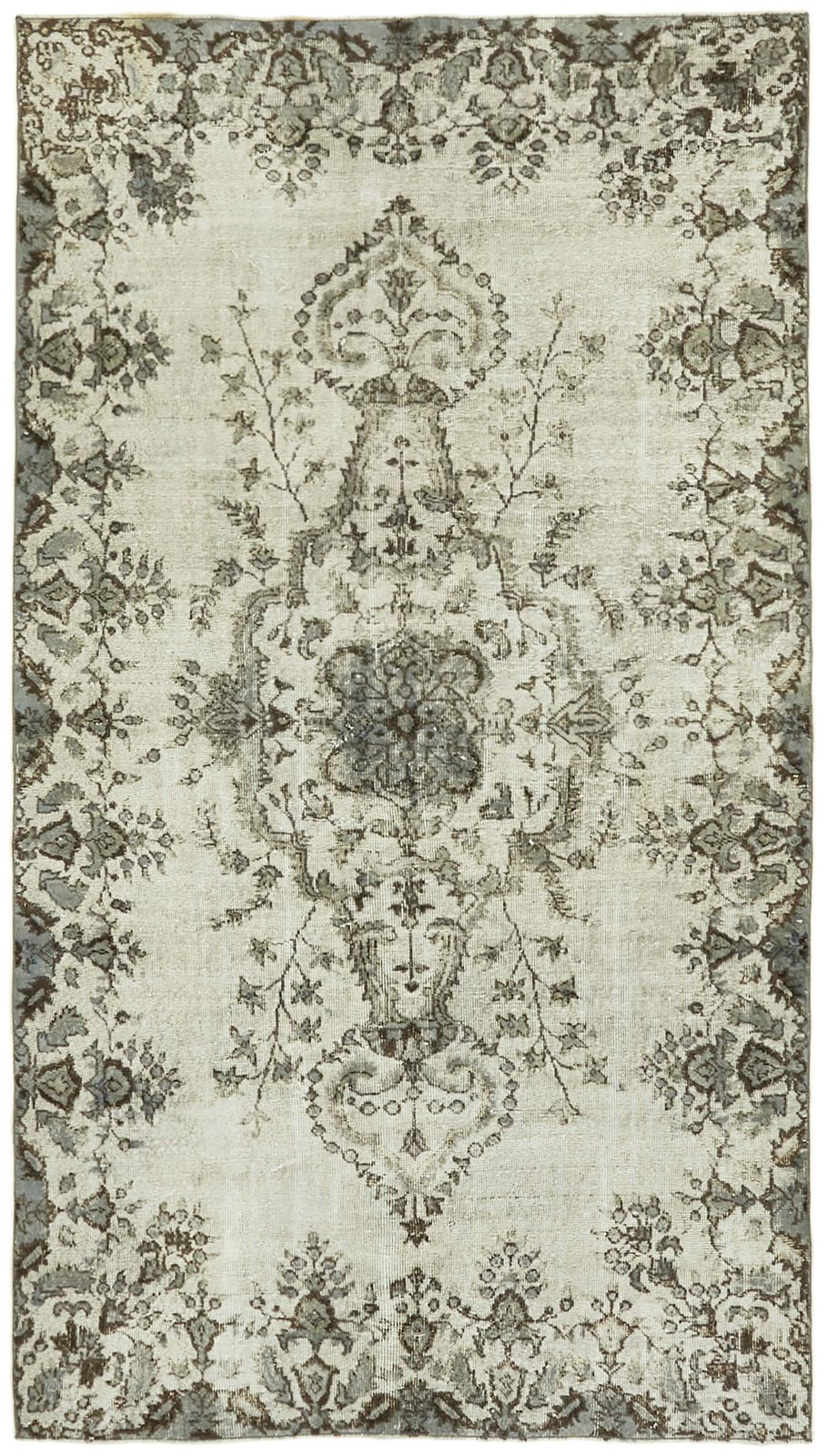5x9 Grey Over Dyed Rug, Oriental
