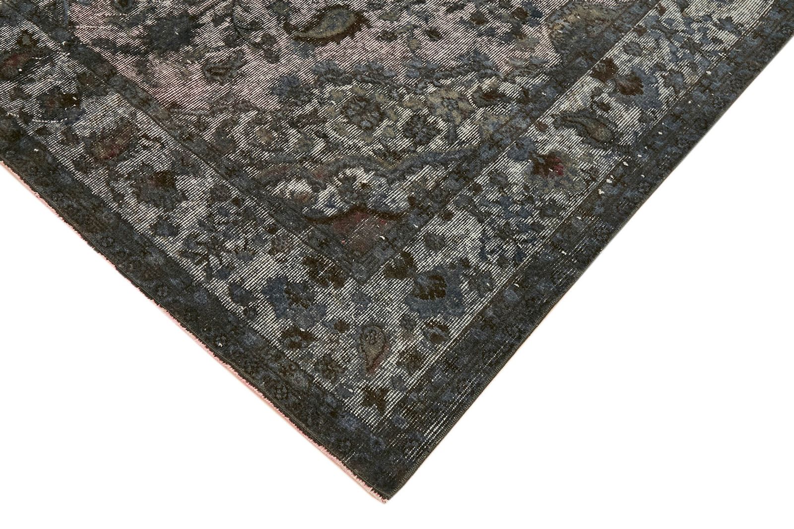 Handmade Vintage Grey Overdyed Rug 176 Cm X 298 Cm photo Textiles