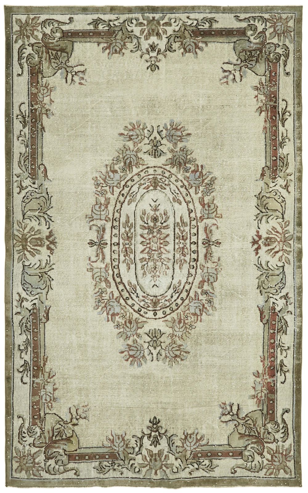 Handmade Vintage Grey Overdyed Rug 194 Cm X 307 Cm