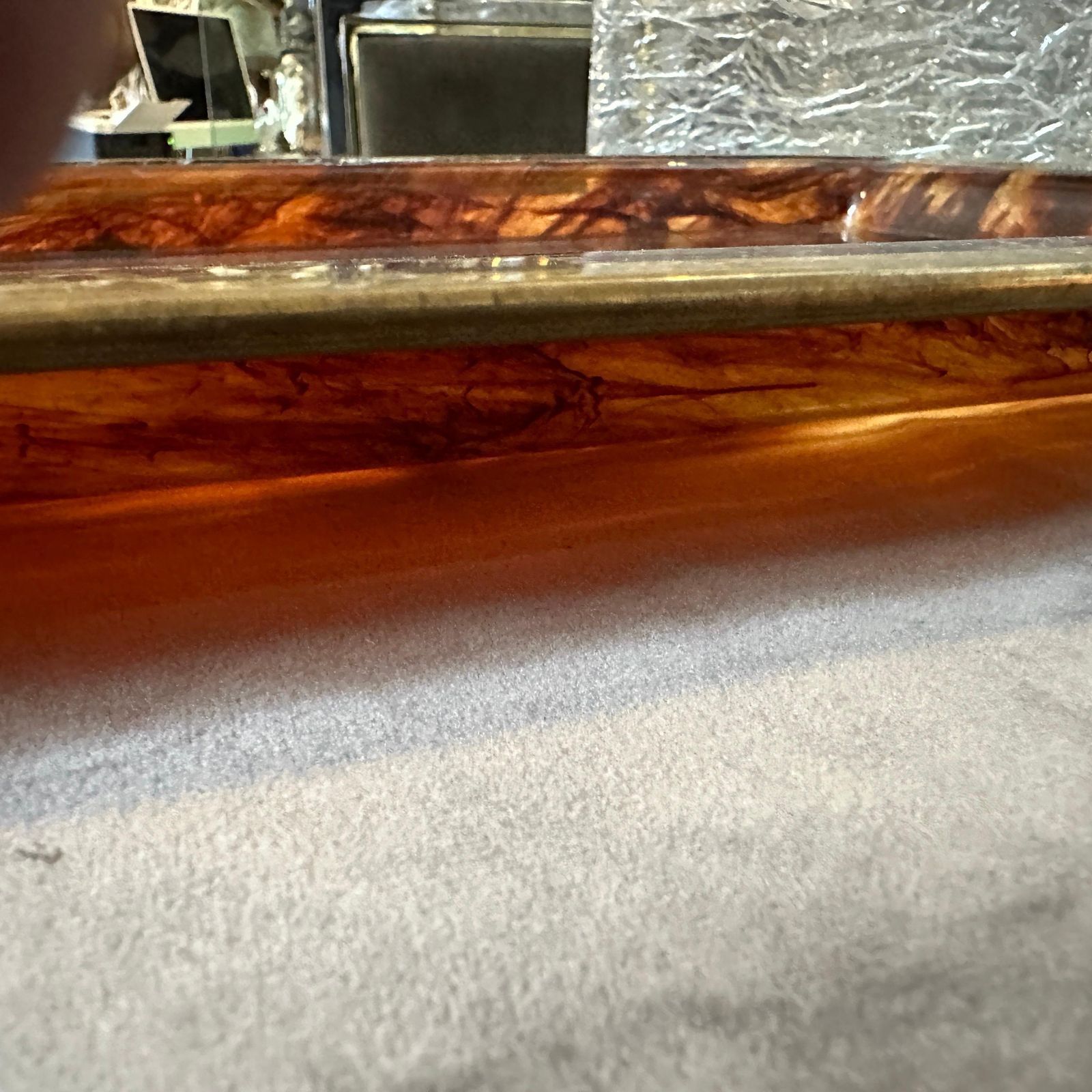 1980s Modernist Fake Tortoiseshell Lucite Italian Tray By Ulderico Cavinato photo vintage