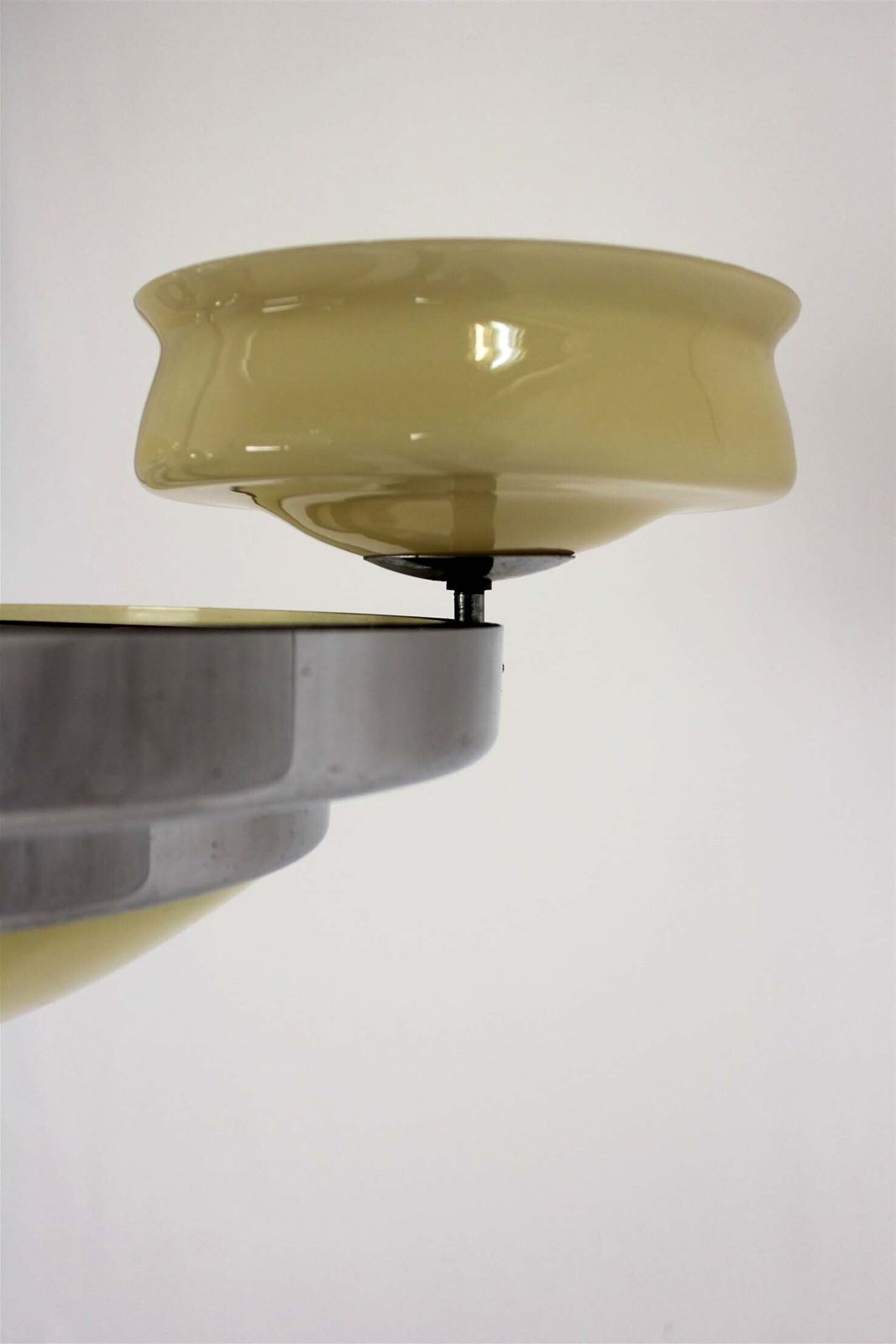 photo for sale Bauhaus Chrome Chandelier From Zukov, 1940s