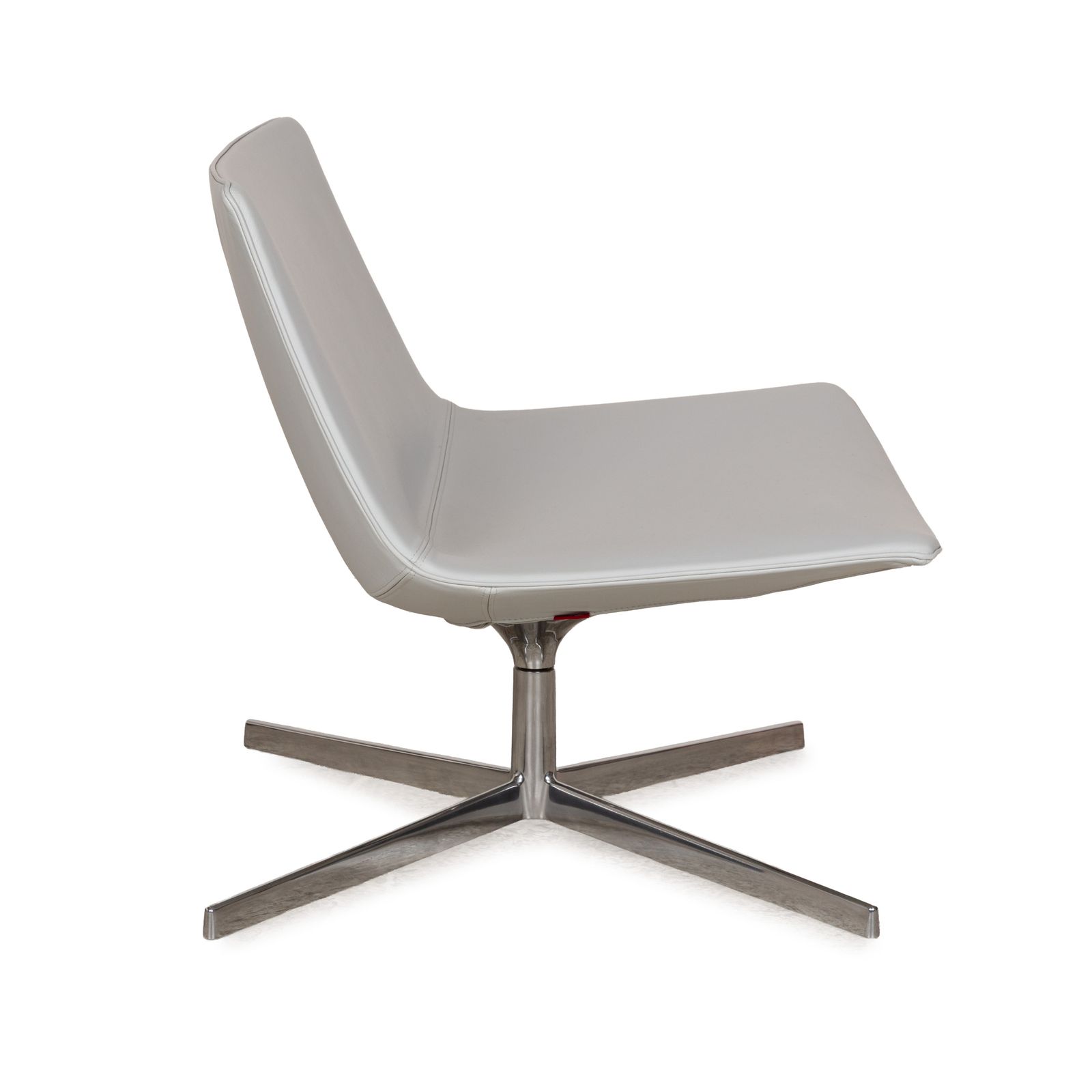 Fauteuil Arper Catifa 80 en cuir, bleu, bleu-gris, bleu clair, fonction pivotante photo buy