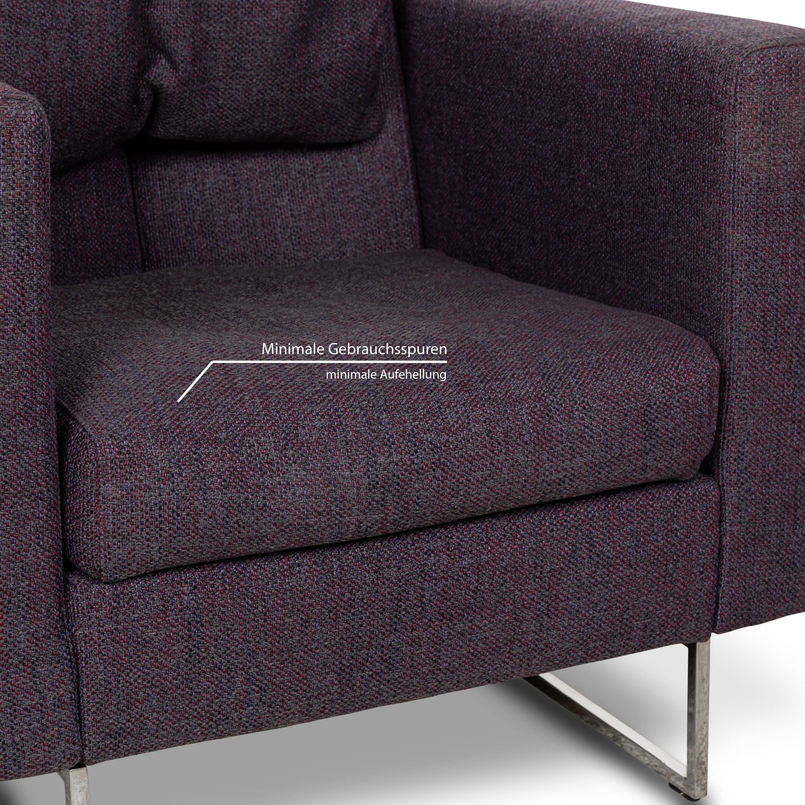 Brühl Embrace Fabric Armchair Purple Grey Manual Function photo vinterior