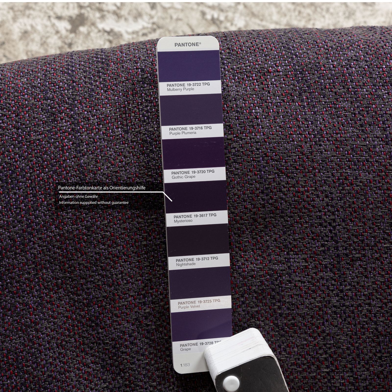 Fauteuil Brühl Embrace en tissu, violet et gris, fonction manuelle photo buy