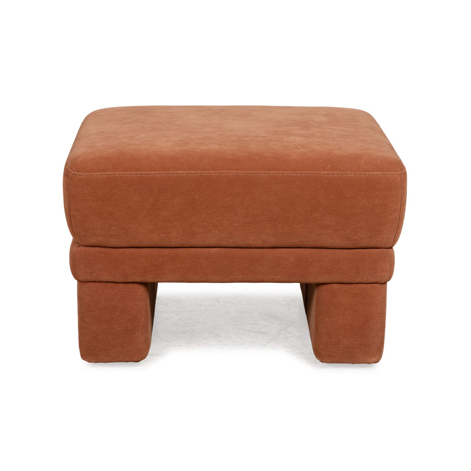 Pouf Himolla Planopoly en tissu brun camel photo vintage
