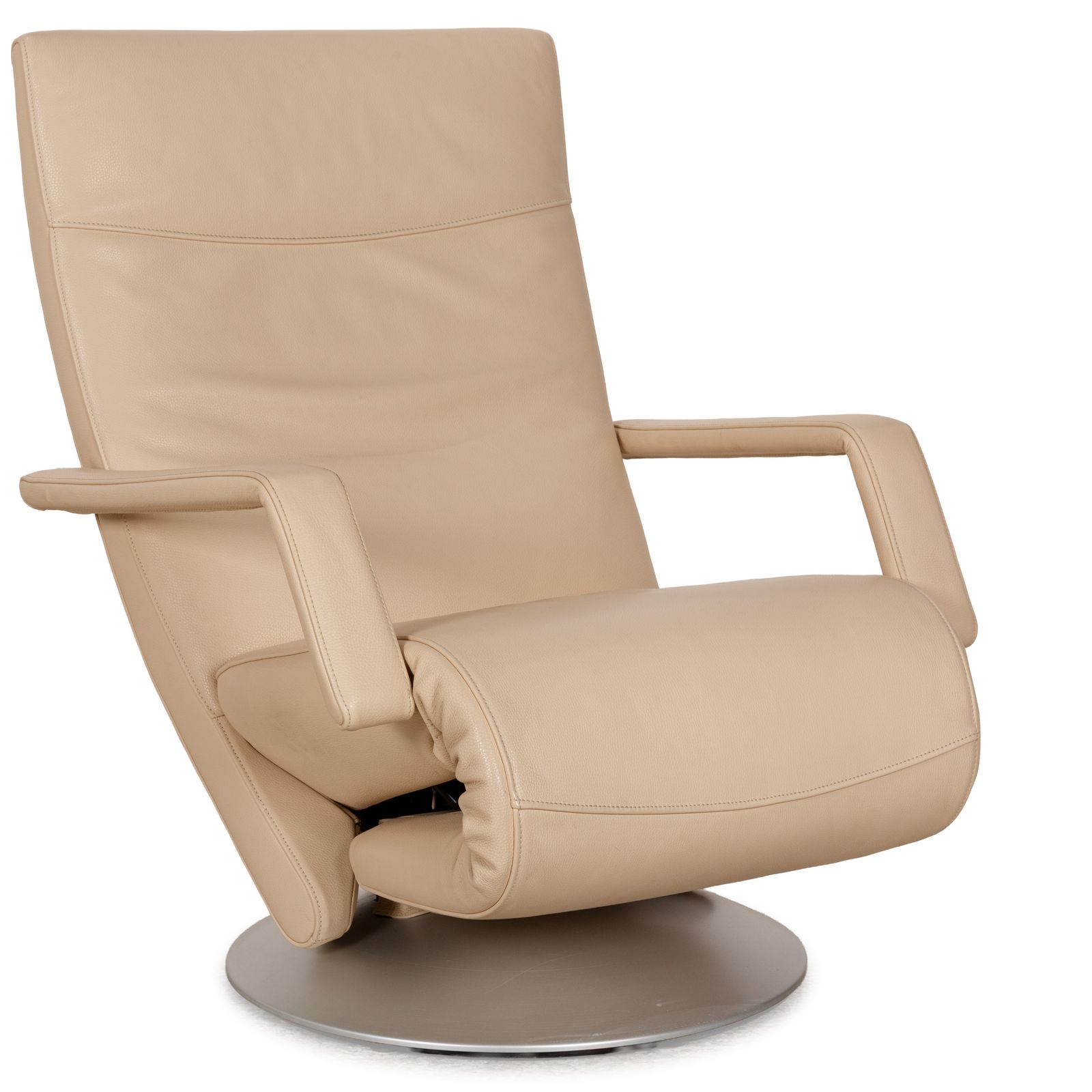 Fauteuil Fsm Evolo en cuir crème