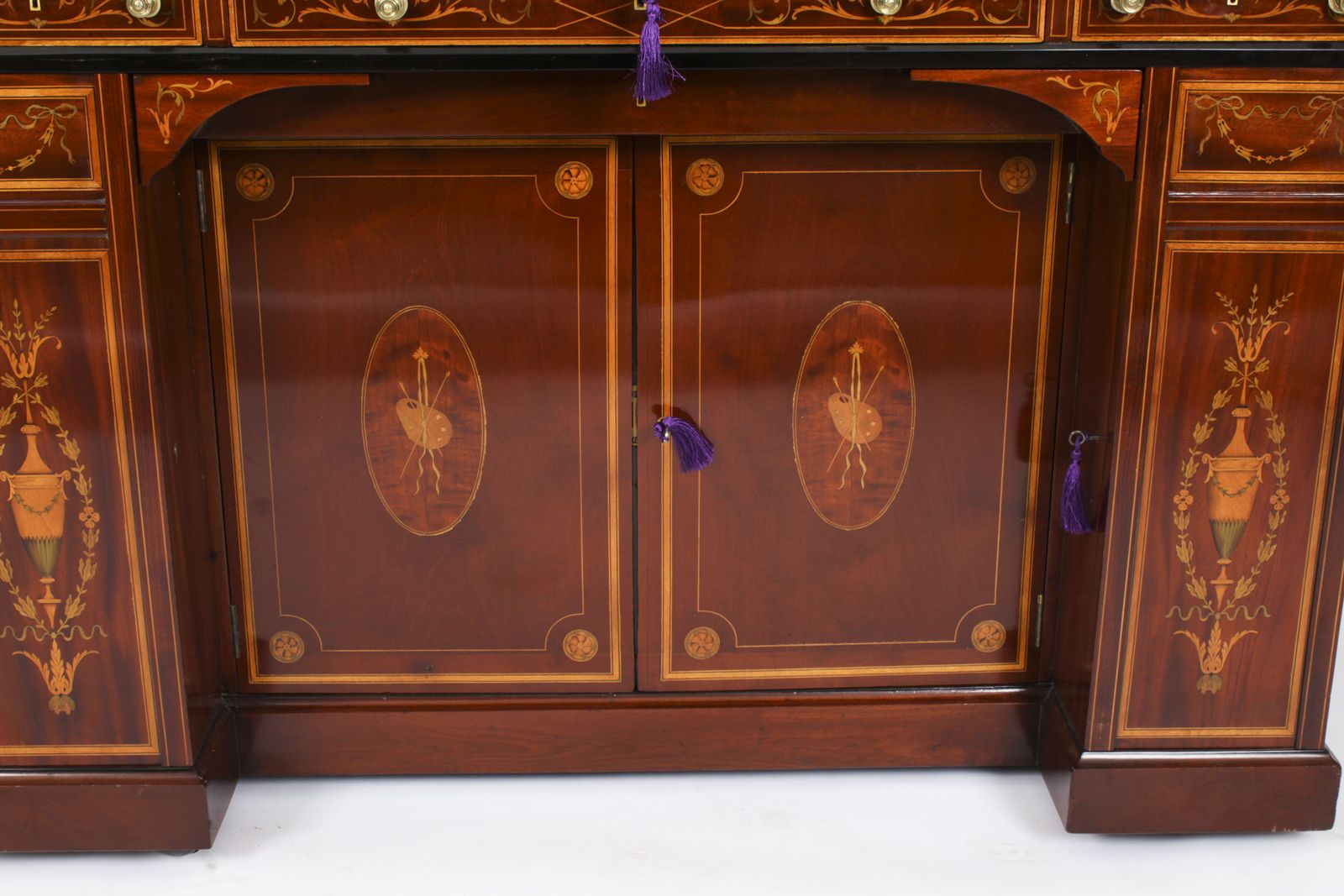 Victorian Inlaid Mahogany Architects Desk By Edwards & Roberts 19th C photo buy