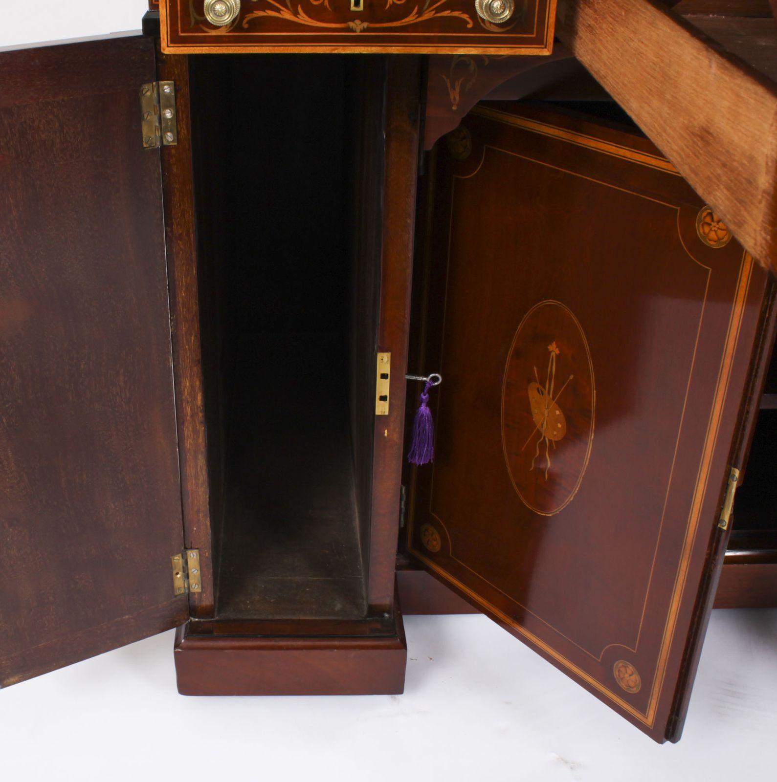 photo buy Victorian Inlaid Mahogany Architects Desk By Edwards & Roberts 19th C