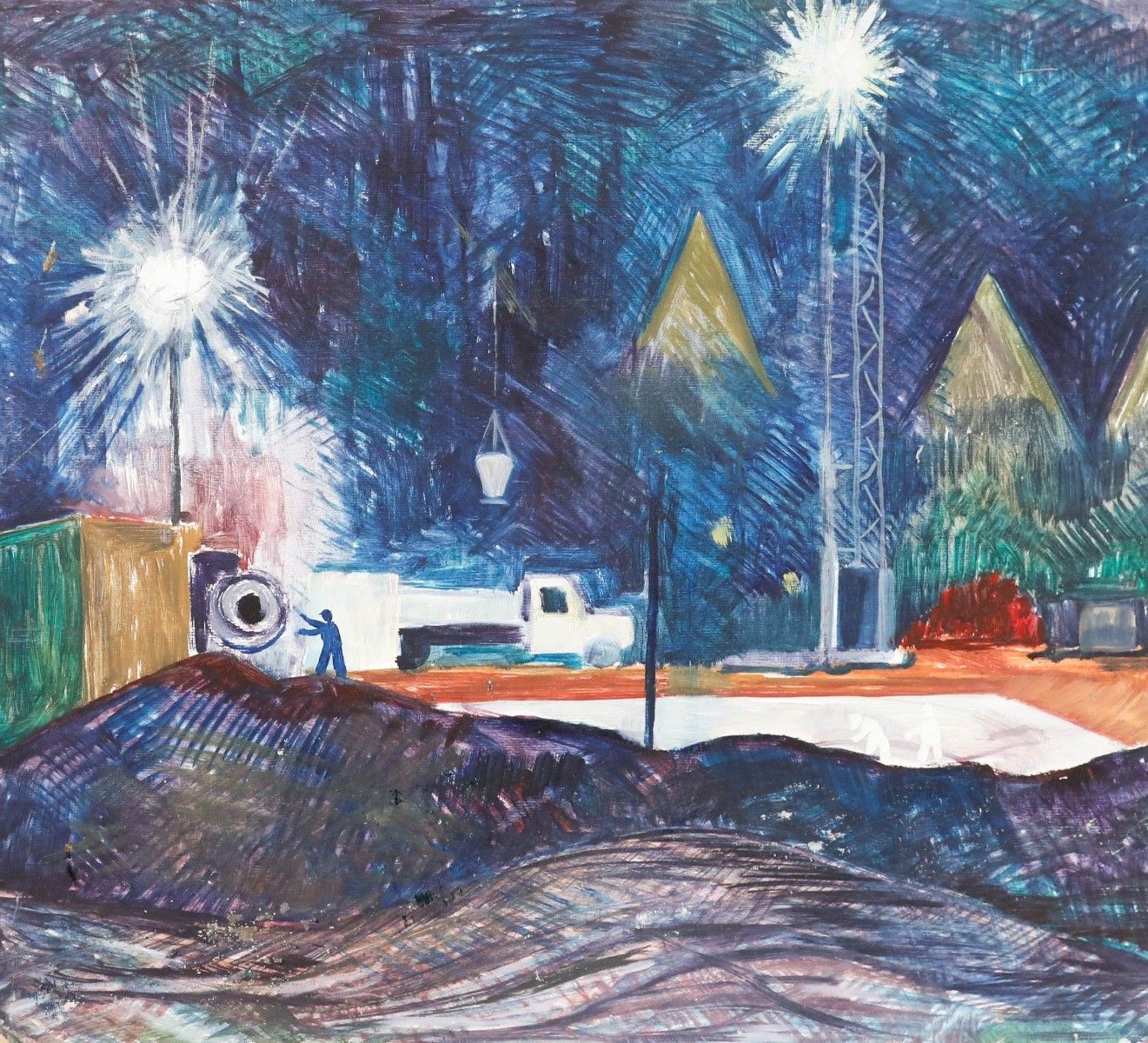 Grace Larner (1926 2022) 20th Century Oil, The Quarry At Night