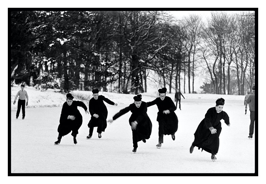 Arthur Steel 'Ice Skating Priests' Unframed Silver Gelatin Fibre Print photo furniture