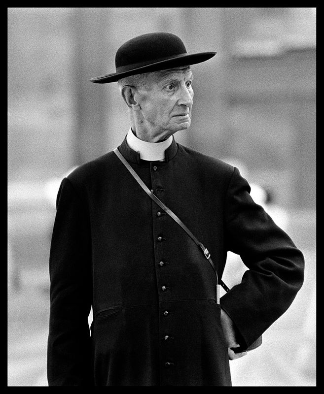 Arthur Steel 'Italian Priest' Unframed Silver Gelatin Fibre Print