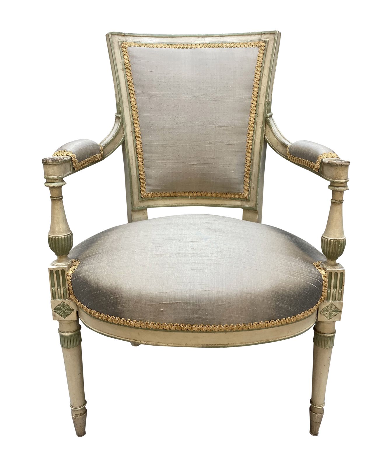 A Pair Of French Directoire Style Painted Armchairs photo vinterior