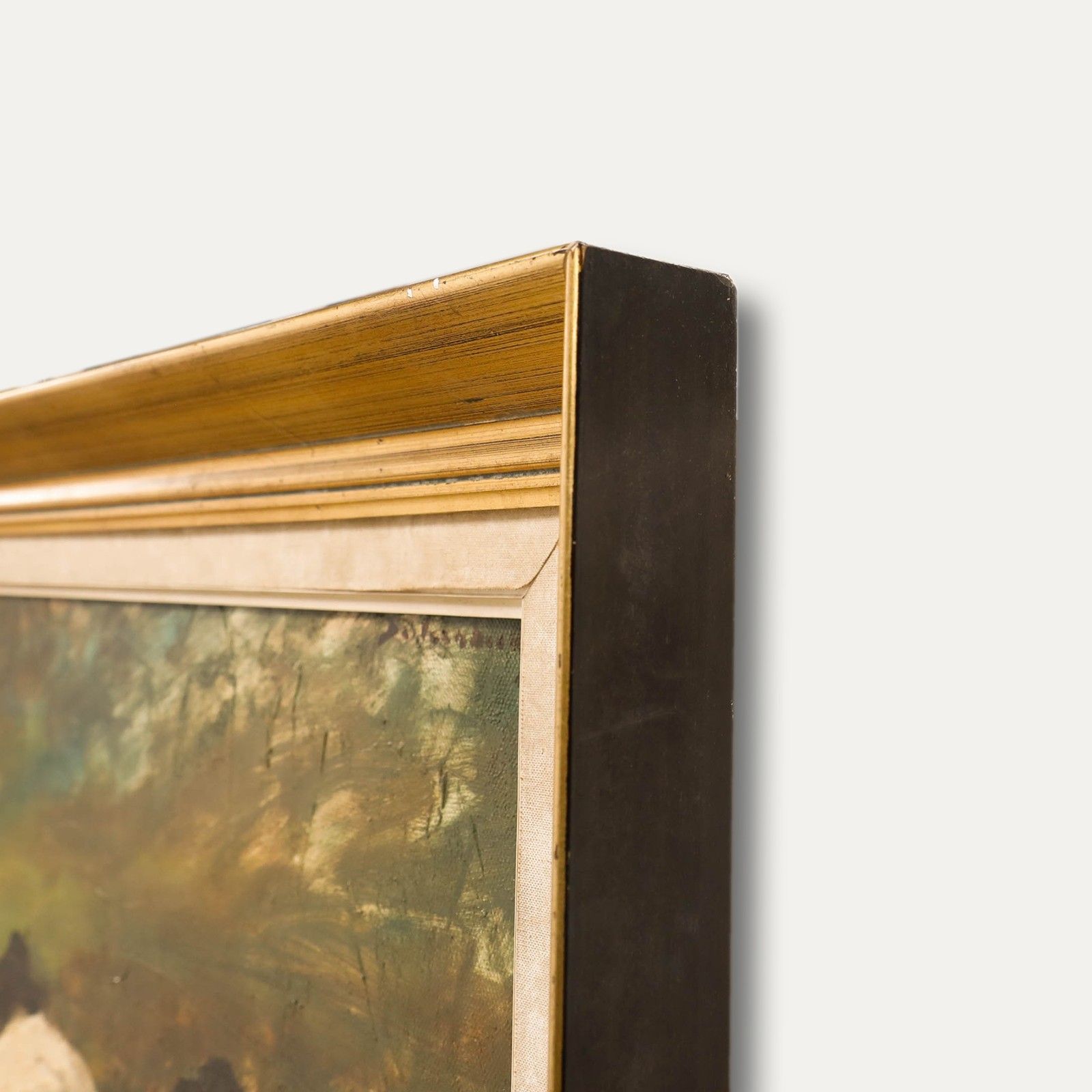 Paul De Leenheer Framed 1972 Oil, The Potato Turners photo Art