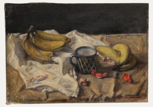 George Weissbort (1928 2013) 20th Century Oil, Foiled Sweets & Bananas photo furniture