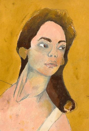 Ben Carrivick 20th Century Oil, Woman On Yellow