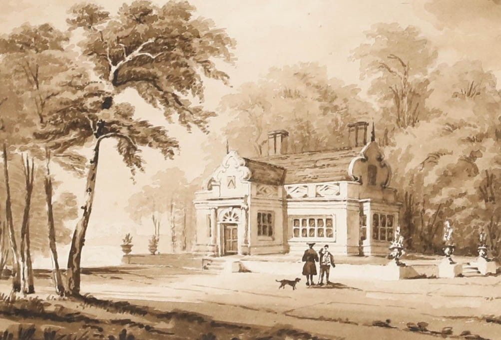 H.G Framed Early 19th Century Watercolour, Design For A Maison De Campagne photo 203.0