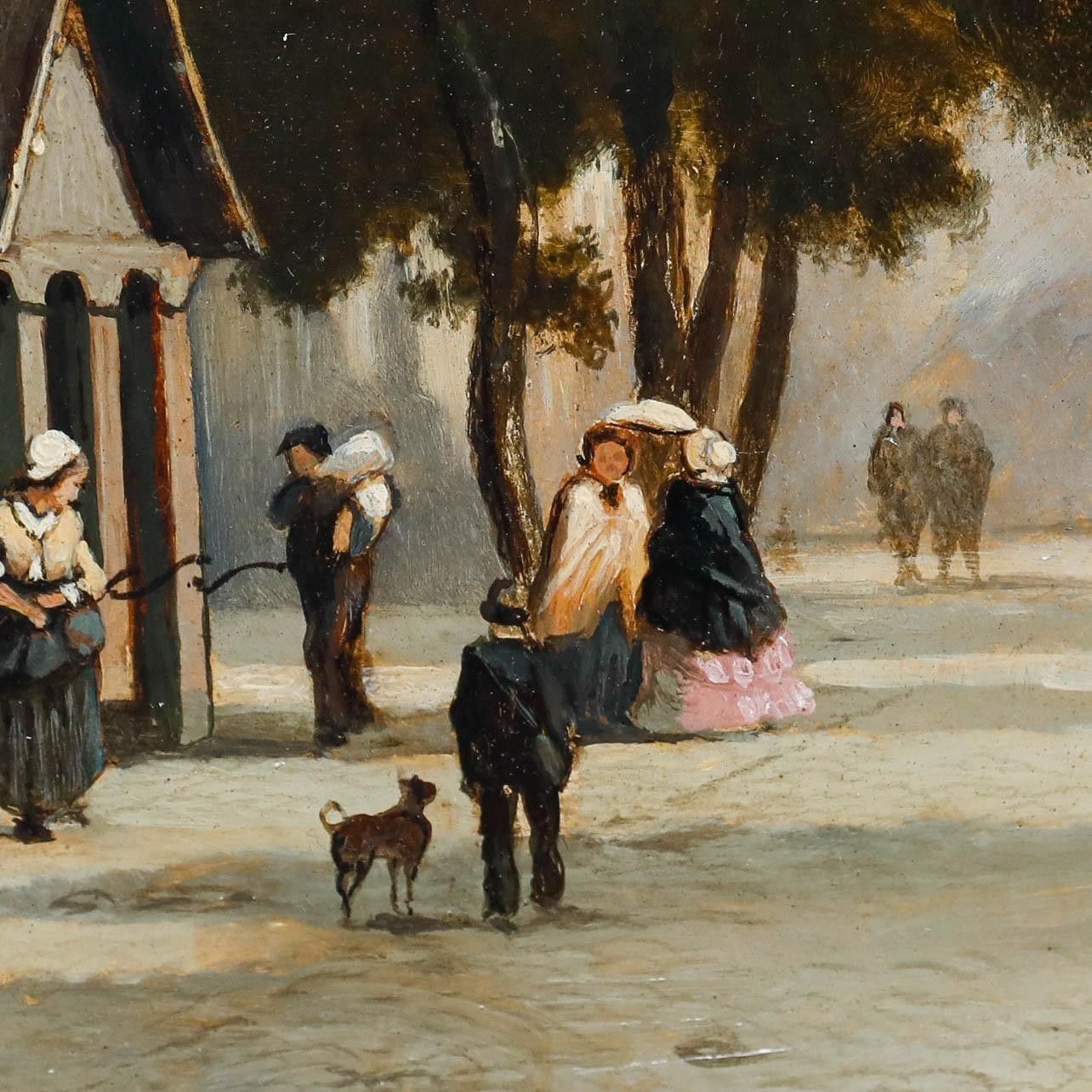 Framed 19th Century Oil Town Street Scene photo Art