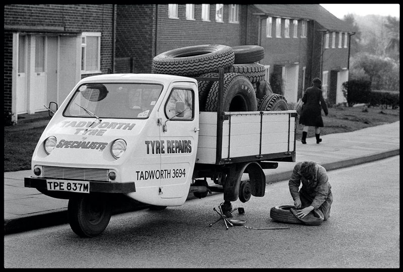 Arthur Steel 'Tyre Repairs' Unframed Silver Gelatin Fibre Print