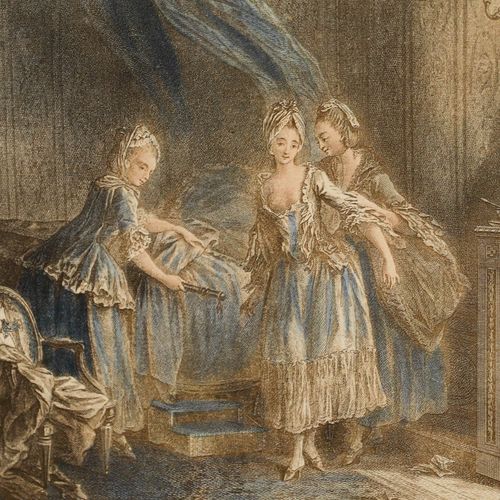 After Sigmund Freudenberger 19th Century Engraving, Le Coucher photo Art