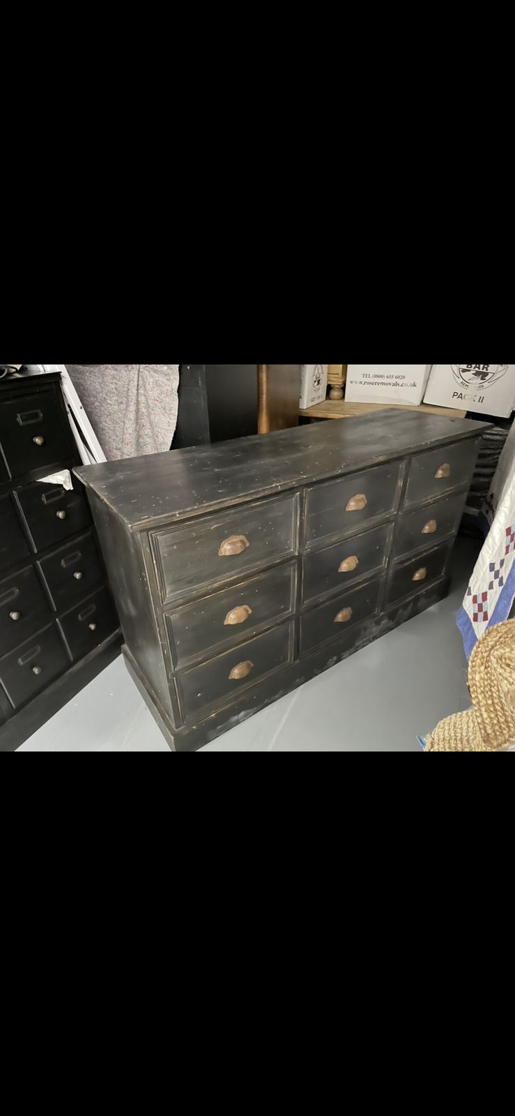 9 Bank Of Vintage Drawers. photo for sale