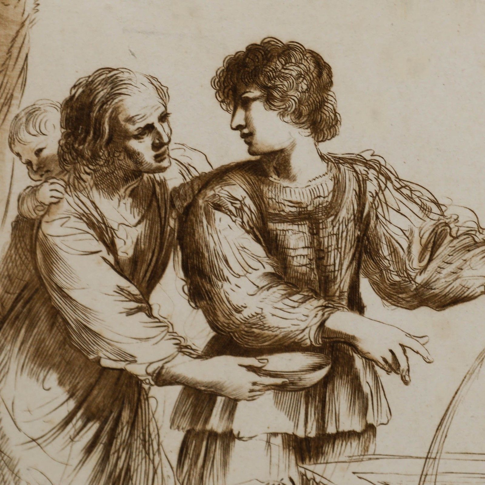 William Wynne Ryland After Guercino 18th Century Etching, At The Well photo Art
