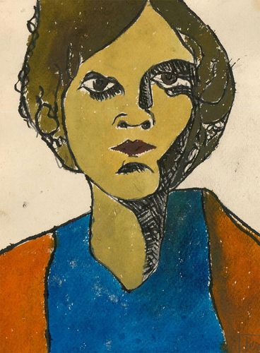 Ben Carrivick Contemporary Oil, Brown Eyes