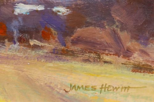 James Hewitt (B.1934) 20th Century Oil, November Landscape photo vinterior