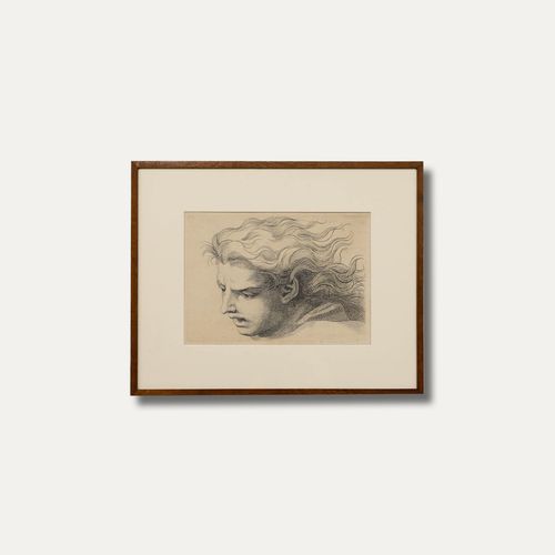 After Jan Schenk (1710 1767) Framed 19th Century Etching, Study Of Male Head photo buy