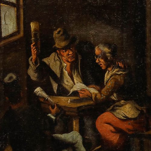 Early 19th Century Oil A Threatening Presence photo Art