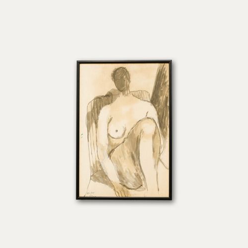 Anton Gold (1914 1970) Mid 20th Century Gouache, Seated Nude I photo buy