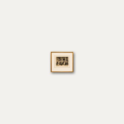 Percy Lancaster (1878 1951) Framed Etching, Gossip At The Grocers photo buy