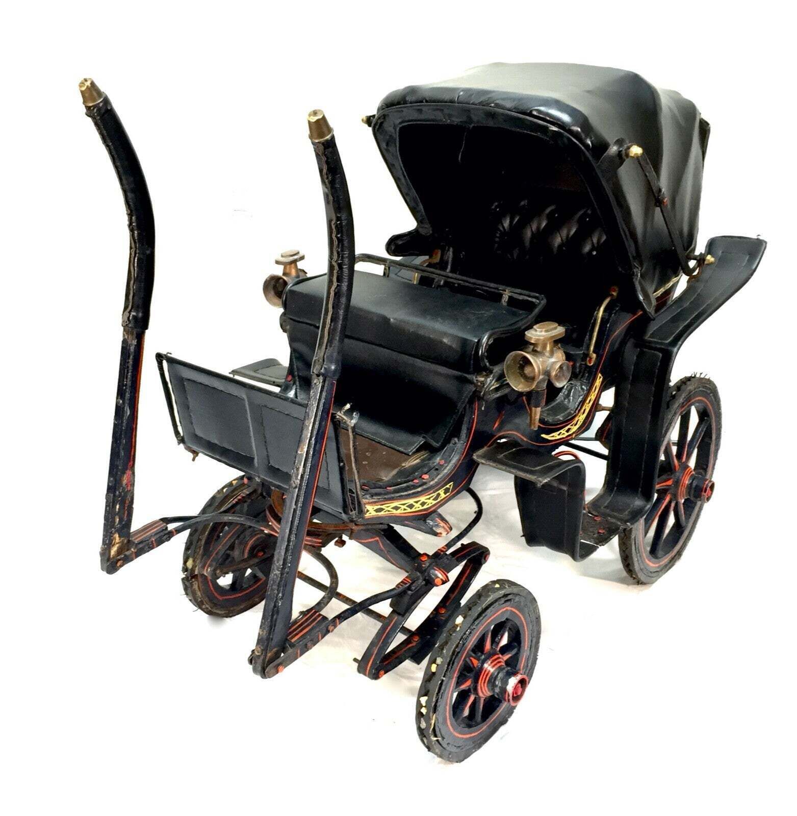 Antique 19th Century Victorian Childs Barouche Horse Drawn Carriage / Cart C1880 photo for sale